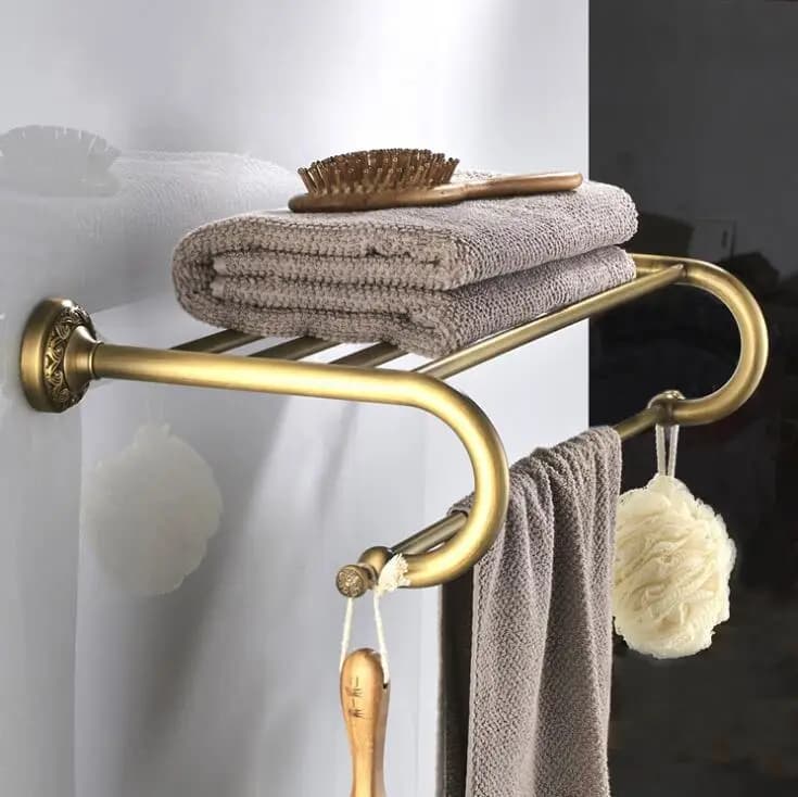 Accessori da bagno in bronzo antico Porta asciugamani Porta carta igienica Porta sapone Ganci Porta scopino Porta asciugamani