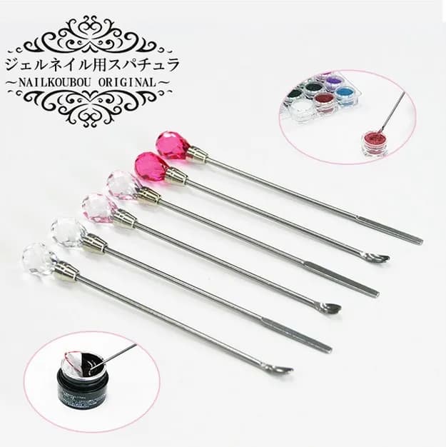 2 PZ/LOTTO Strumenti per nail art Nail art Asta di agitazione Strumento Polvere acrilica Cucchiaio liquido per gel uv Penna per punteggiatura acrilica