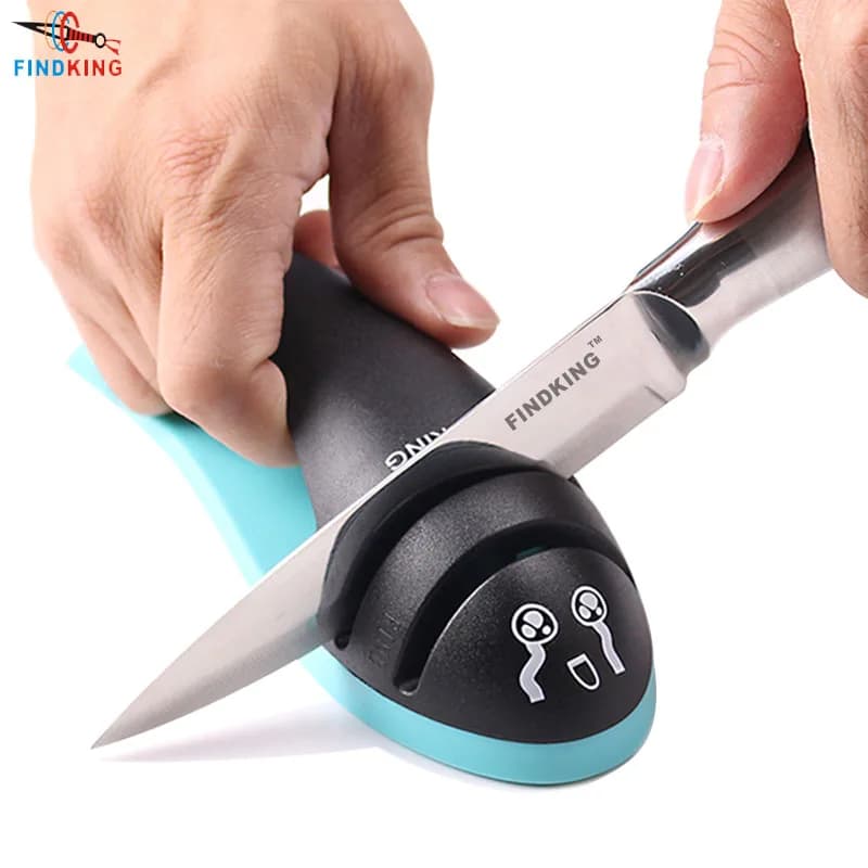 FINDKING Brand 2 phases (diamants and ceramics) Fish-shaped kitchen sharpeners