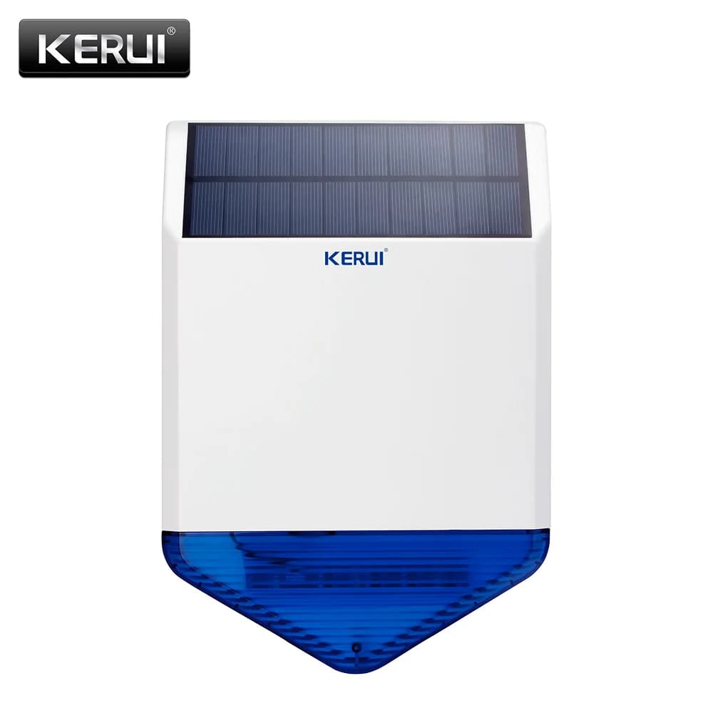 Pannello sirena solare esterno Wireless KERUI SJ1 per KERUI W181 W184 W202 W204 sistema di allarme sicurezza con suono di risposta lampeggiante