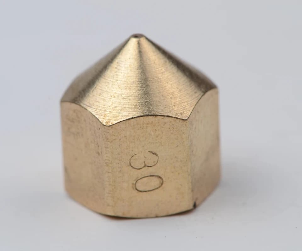 Il trasporto Libero 5 pz/lotto Parti Della Stampante 3D Ottone Rame M6 Ugello Filettatura Interna 0.3 0.4 0.5mm Per Makergear Prusa Estrusore Hotend