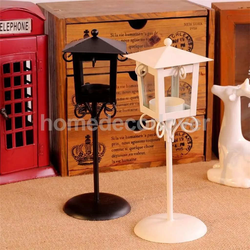 Lampione stradale vintage, centrotavola da tavolo per matrimoni, candela, portacandele, portacandele fai da te