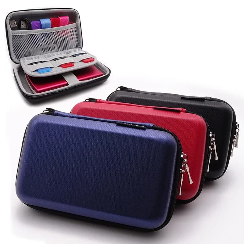 Custodia per disco rigido Custodia protettiva esterna ordinata Custodia per cavi per gadget elettronici Scheda SD per auricolari, disco U e SSD HDD portatile