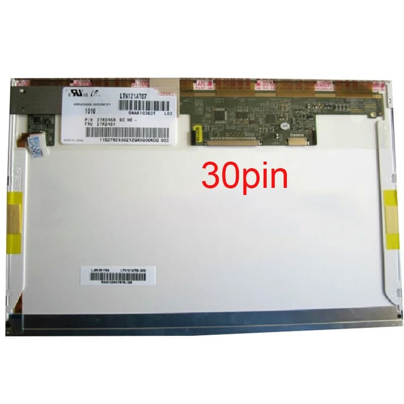 12.1'' LCD Matrix LTN121AT07 For Lenovo THINKPAD X200 X201 X201I Notebook Replacement Display 1280*800 30pin