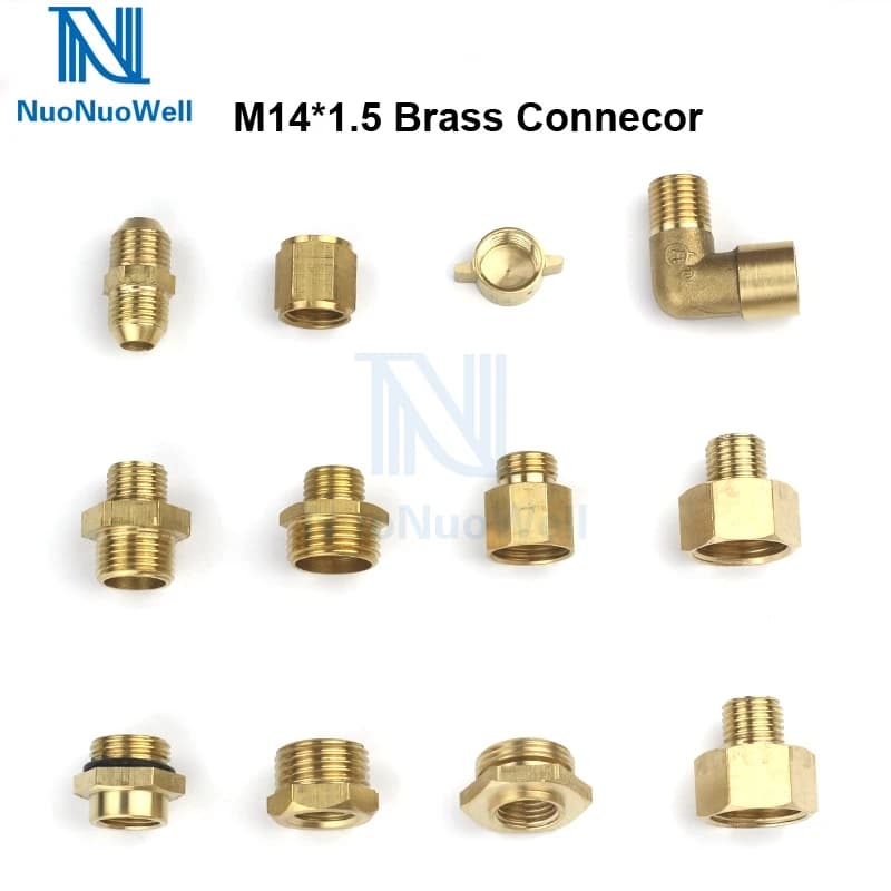 NuoNuoWell 1PC Tubo di Rame Maschio Femmina Filettatura Ridurre Il Connettore Adattatore In Ottone M14 M18 M22 1/2''