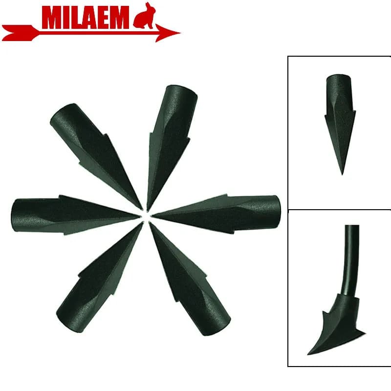 24/50pcs 40Gr Archery Rubber Arrowhead Target Point Tips Safe Broadheads For OD 6/8mm Carbon /Wooden/Bamboo Arrow Shaft Shooting