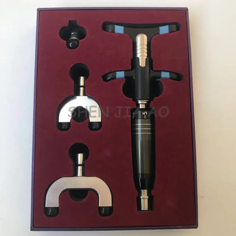 Manual Chiropractic Gun 1 pc Spinal Corrective Gun for Massage of Adjustable Acupuncture Points with 3 Spinal Corrective Nozzles
