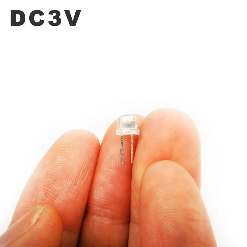 100 pz/lotto Rosso-Blu Viola di Sincronizzazione di Cappello di Paglia HA CONDOTTO LA Lampada Perline DC3V Emitting Diode Tallone Luce RBP Sincrono Connettore testa E Via Cavo