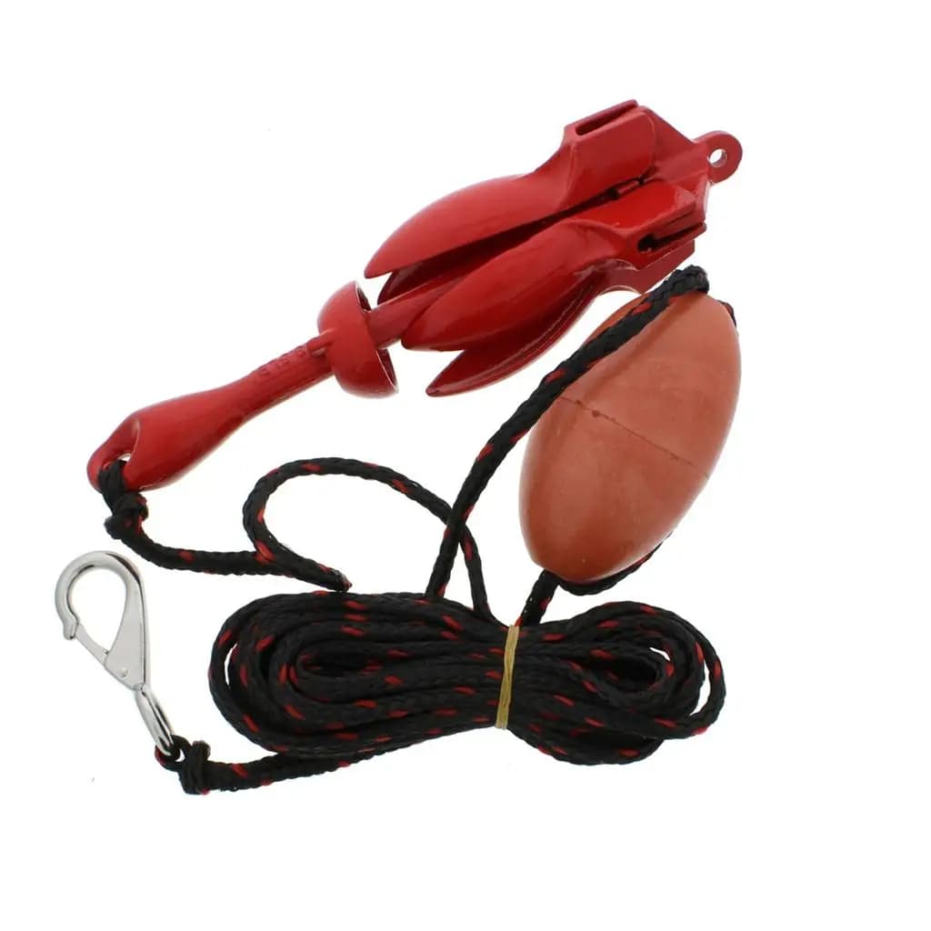 Durevole kayak da pesca in acciaio inossidabile barca canoa pieghevole 1,5 kg boa di ancoraggio grapnel e moschettone per corda da 36 piedi e borsa di stoccaggio