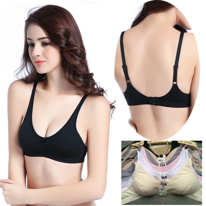 Yenlice reggiseni per ragazza reggiseno Push-Up da donna in cotone comodo reggiseno per studenti intimo canotta (32 34 36 38 40 42) 4 colori