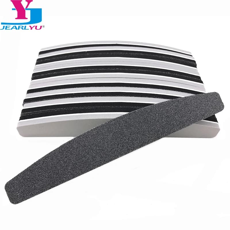 10/20/50 Pezzi Lima Buffer Unghie Robusta Nera Grigia Spugna Abrasiva per Gel Acrilico 180/240 Grit Strumenti per Rimozione Smalto Gel