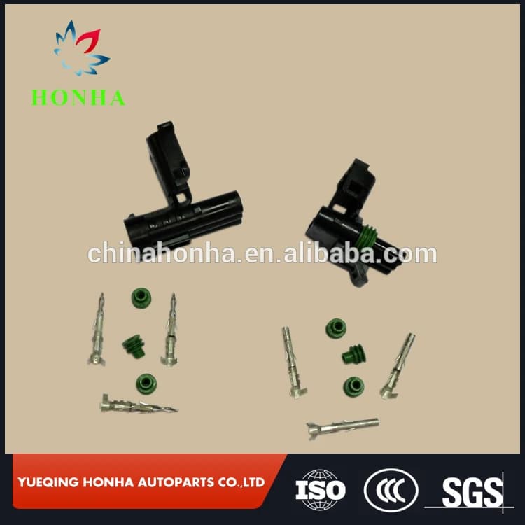 12010973 Weather Pack Kit da 2 connettori sigillati maschio e femmina a 2 pin 18-14 GA