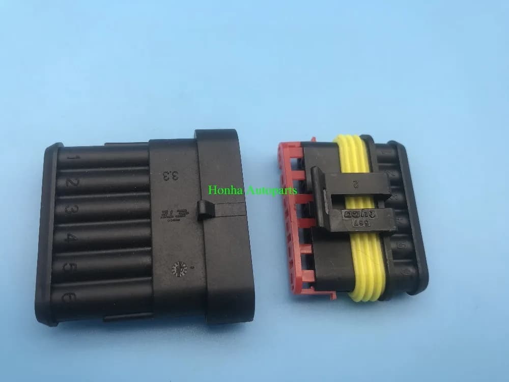 10 pcs Kit 6 Spille Way Impermeabile Cavo Elettrico Connettore automotive per auto con raccomandata dj7061-1.5-11/21