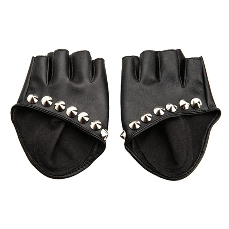Women's Gloves 2017 Fashion Women's PU Leather Bike Car Gloves for shows without fingers Gloves for fitness