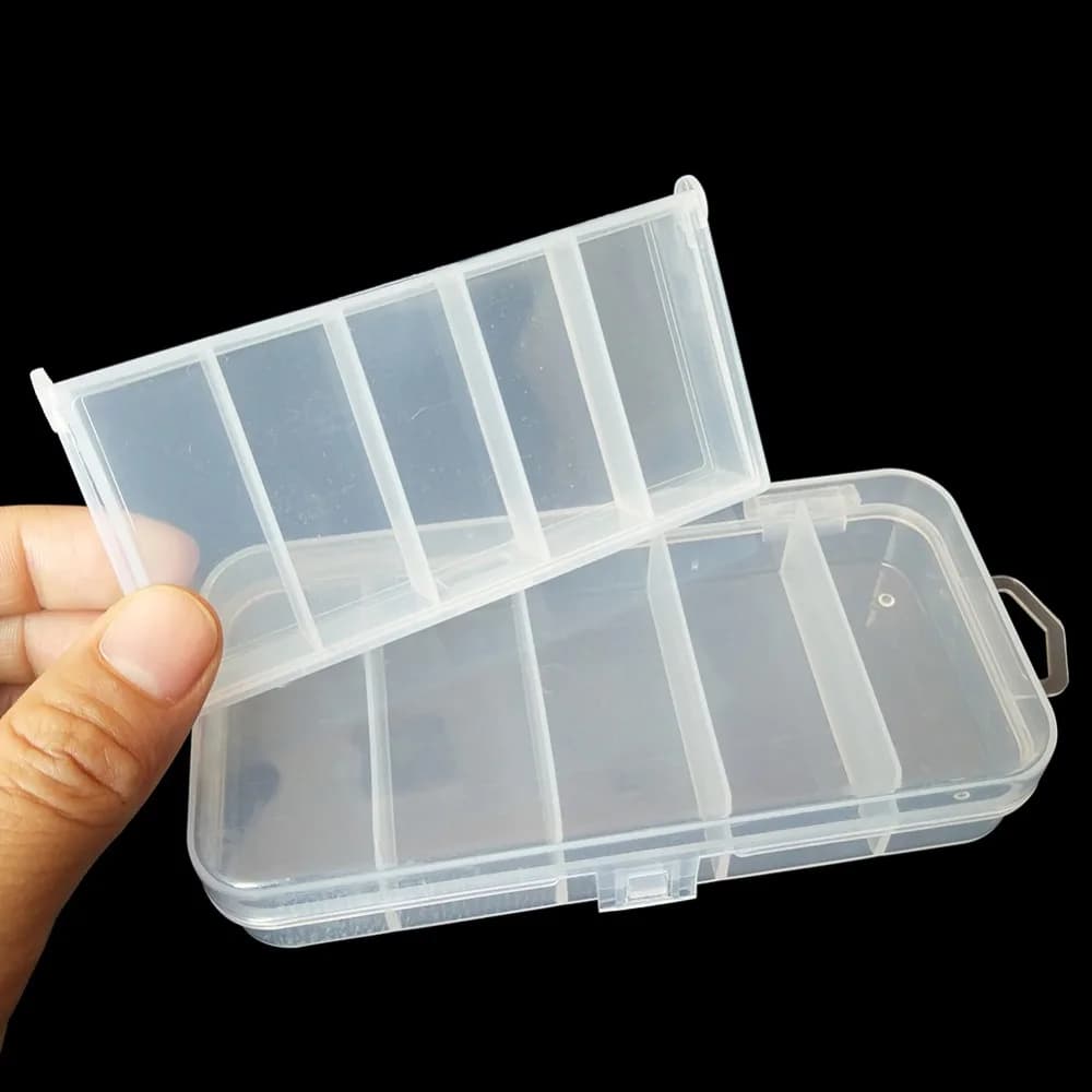 1-piece Transparent Plastic Fishing Rectangular Box In Moscow Fishing Box Crankbait Exhaust Hook Case Holder Equipment Box