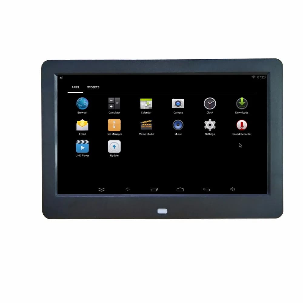 Sistema operativo Android WIFI da 10 pollici 16X9 Ram 512MB ROM Supporto 8G Download mouse Installare Software app cornice per foto digitali