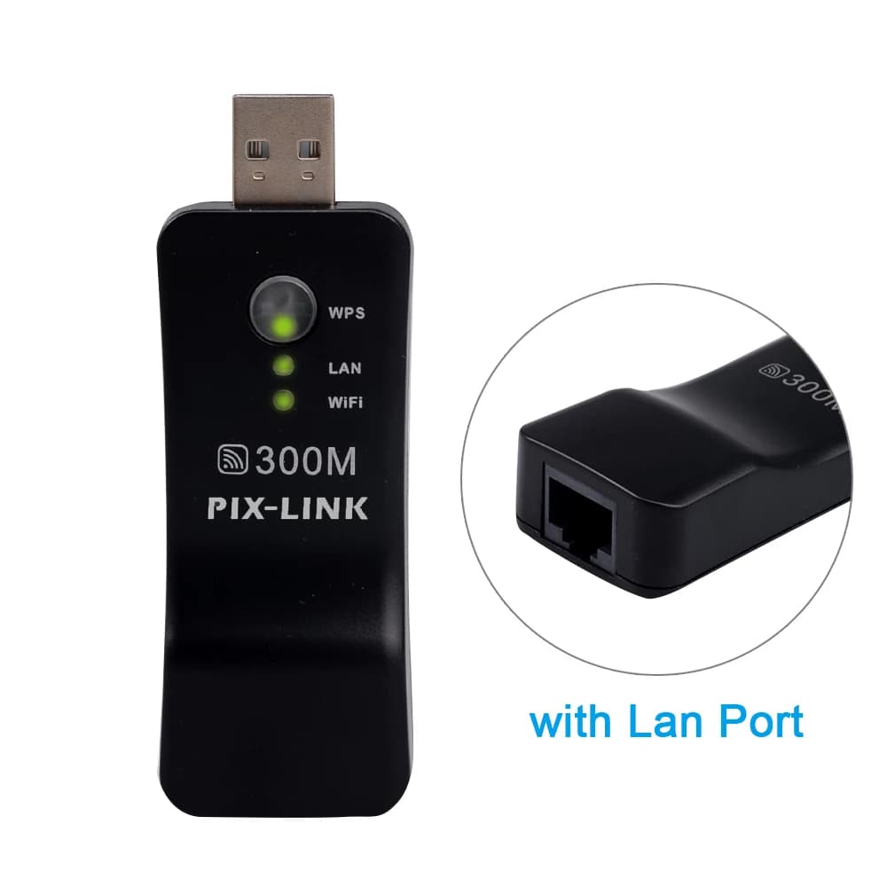 300Mpbs Wireless USB WiFi ripetitore per Smart TV Network adattatore Wifi universale HDTV RJ45 ripetitore AP WPS per TV Drone