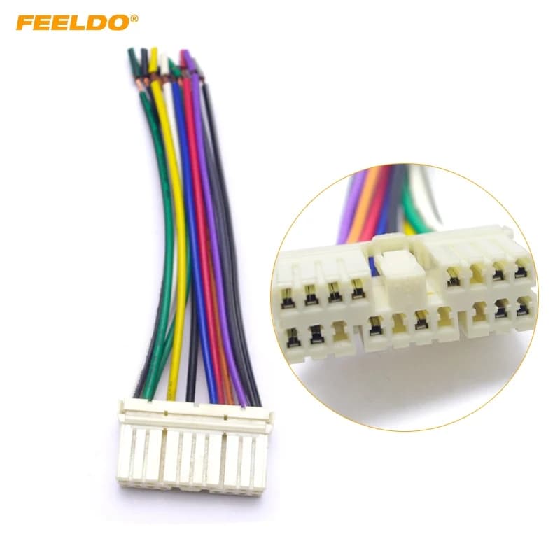 FEELDO Auto Audio Radio Stereo Harness Male Plug Adapter For Daewoo Ssang Yong Actyon/Korando Chevrolet Spark # HQ5691