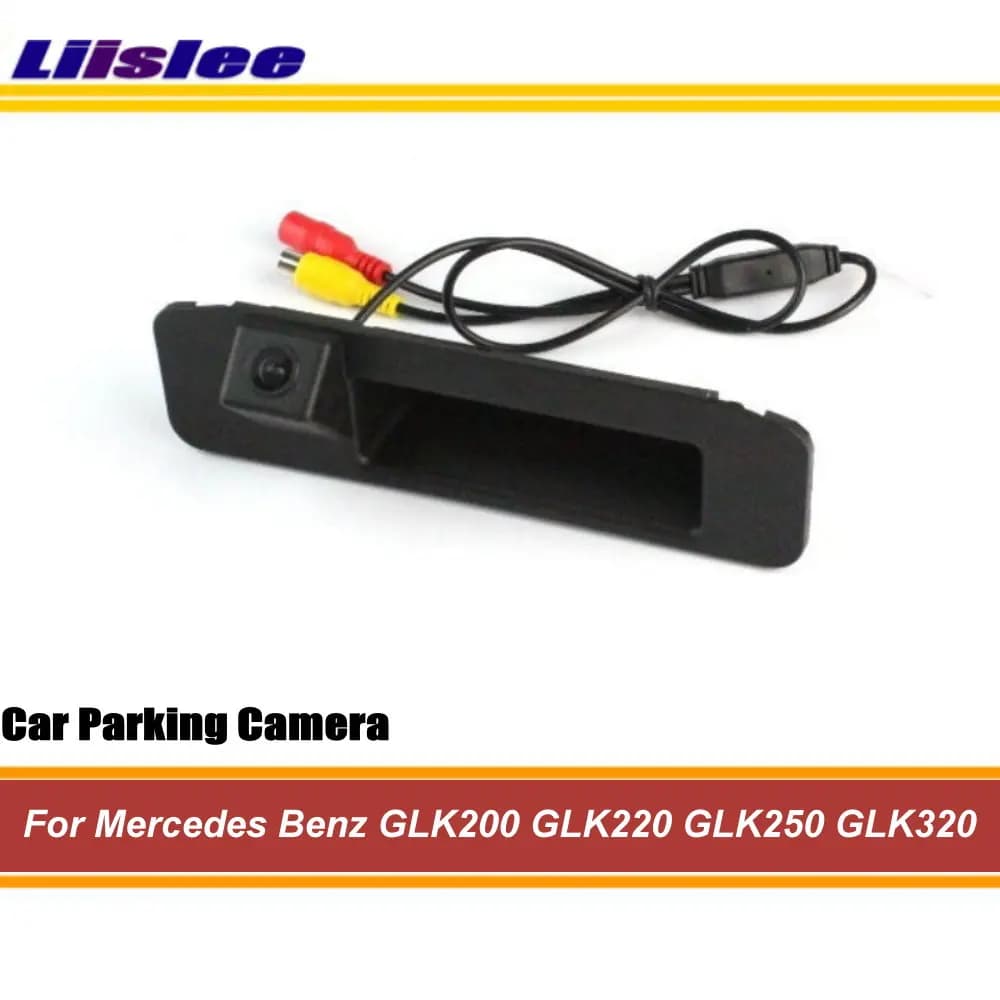 Telecamera posteriore integrata nella maniglia del bagagliaio per Mercedes Benz GLK200/GLK220/GLK250/GLK320, telecamera HD CCD per parcheggio e retromarcia.