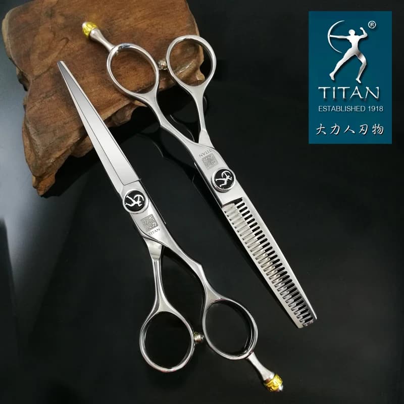 Forbici per capelli professionali Titan Forbici da barbiere da 5,5 pollici 6,0 pollici che tagliano le forbici per sfoltire