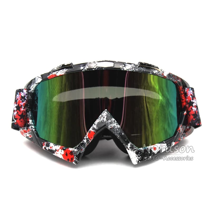 Occhiali Protettivi per Moto Unisex, Occhiali Sportivi per Casco Fuoristrada, Lenti Colorate per Motocicletta e Dirt Bike