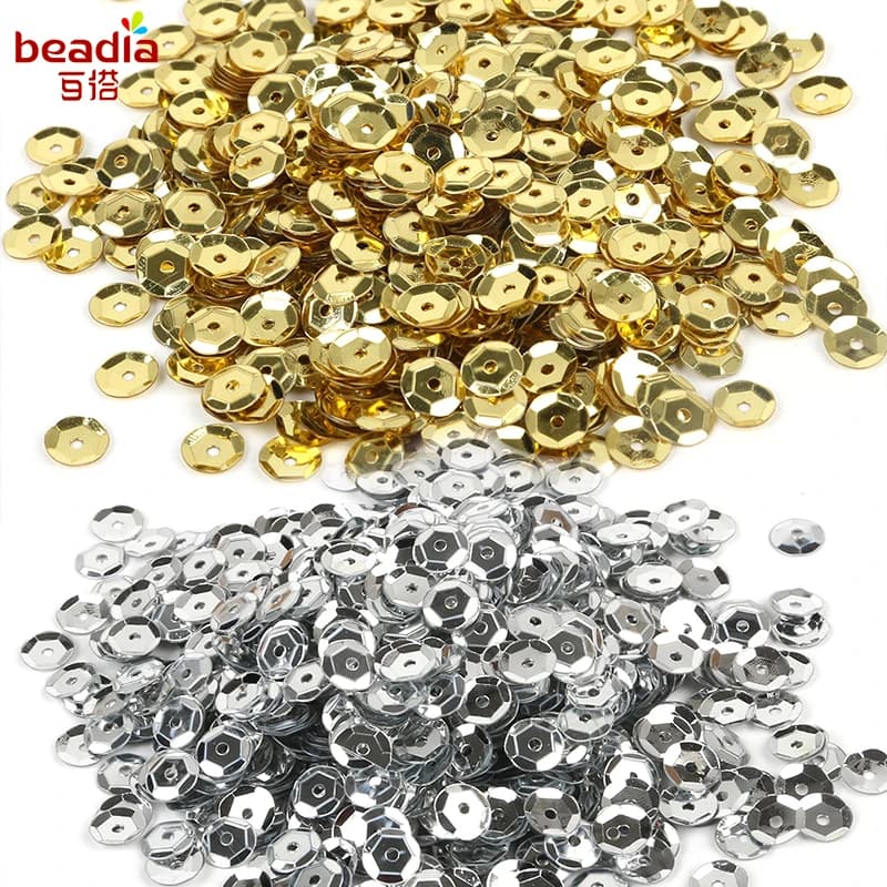 20g Argento Tazza Paillettes 6mm Piatto Rotondo PVC Paillettes sciolte Per L'artigianato Decorazione di Cucito 1200 pz Accessorio FAI DA TE Lentejuelas Para Coser