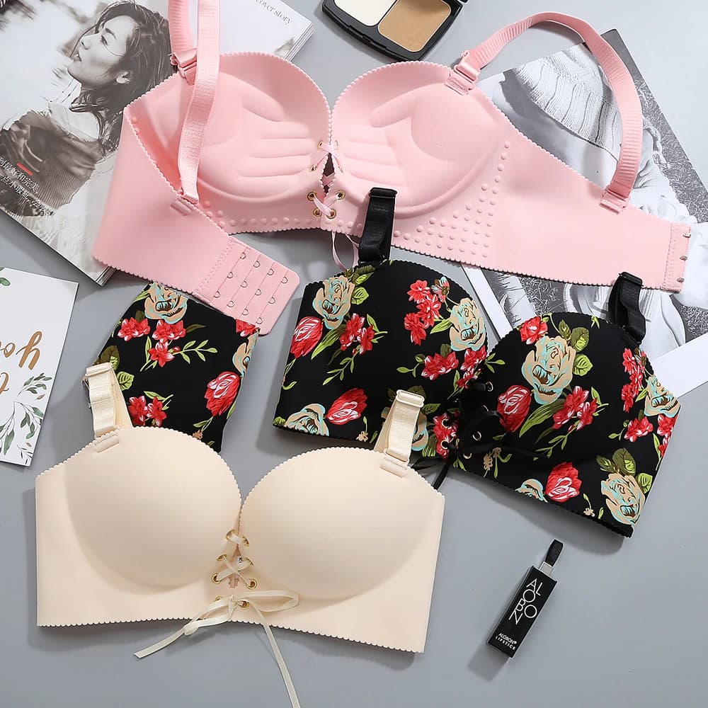 Reggiseni intimi senza cuciture monopezzo per donna Reggiseno push up sexy in lingerie Reggiseno senza fili Bralette senza cuciture
