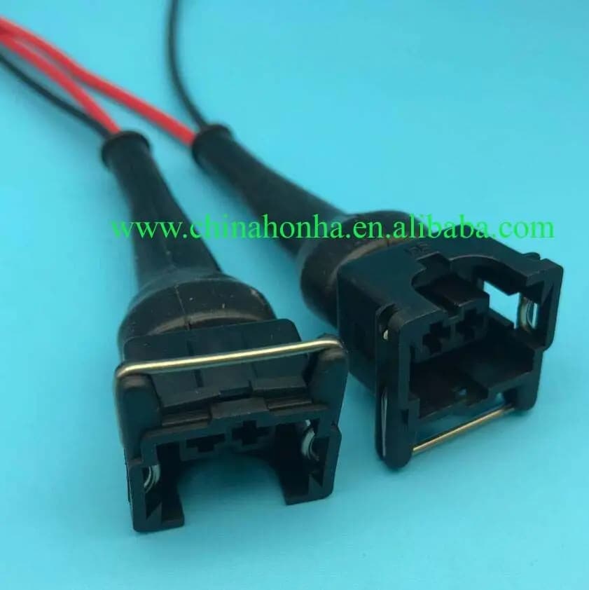 Il trasporto libero 10/20/50/100 pz EV1 OBD1 Iniettore di Carburante Connettore Pigtail Cut Giunzione Cablaggio V8 RC per BOSCH con 15 cm 18AWG filo