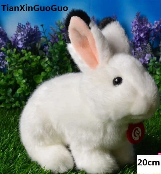 circa 20 cm bianco accovacciato coniglio peluche bella bambola morbida giocattolo per bambini regalo di compleanno w0927