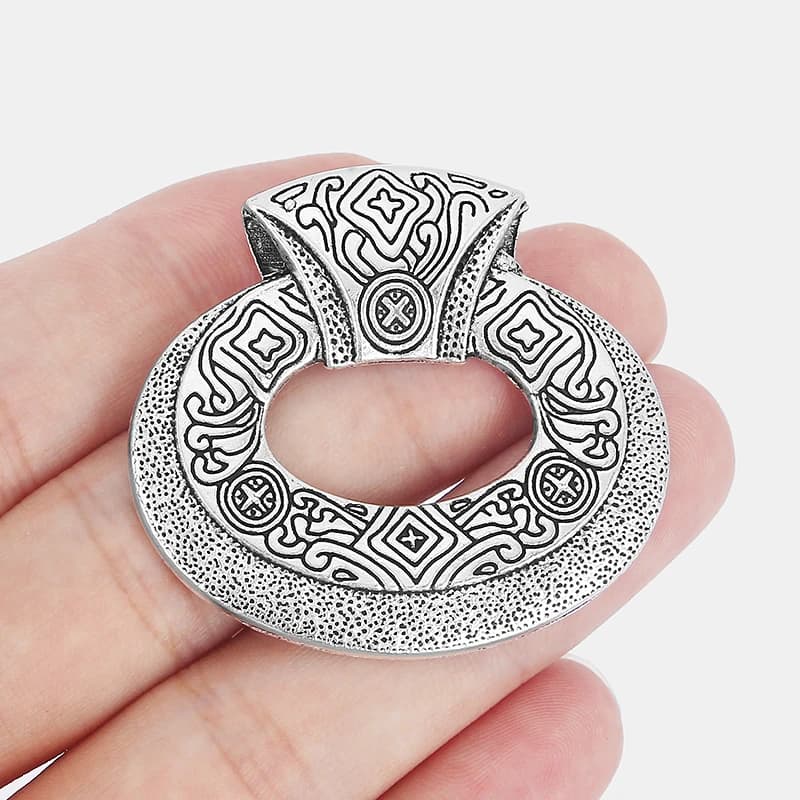 4 pendenti etnici astratti grandi con ciondoli rotondi cavi per collana girocollo risultati di gioielli fai da te che fanno 45x42 mm