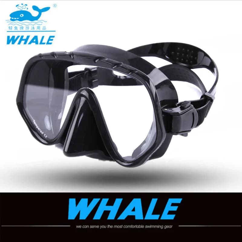 New brand professional underwater mask seal skirt silicone strap snorkel diving glasses with great vision tempered glass for adults