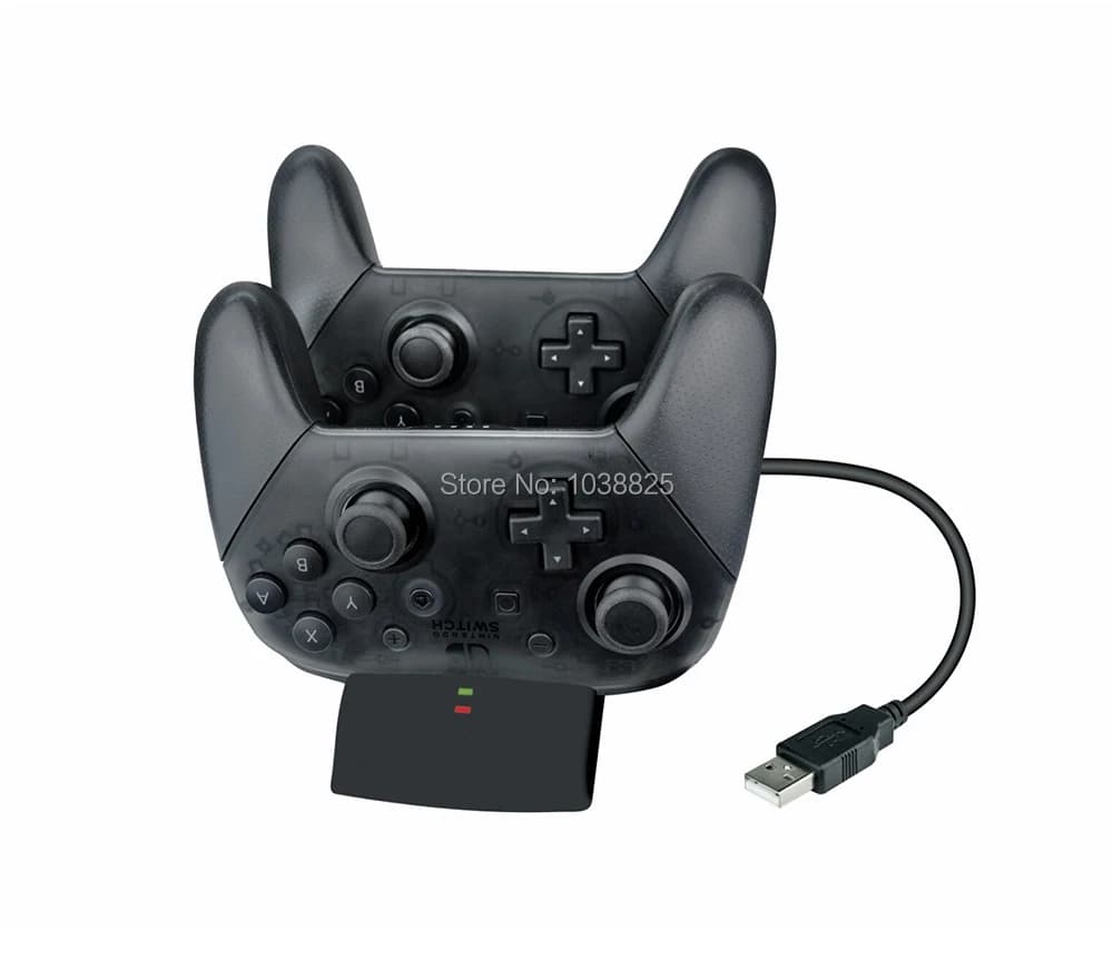 Caricabatterie per controller di gioco wireless Pro per stazione di ricarica per dock di ricarica Nintendo Switch per controller Switch Pro con indicatore