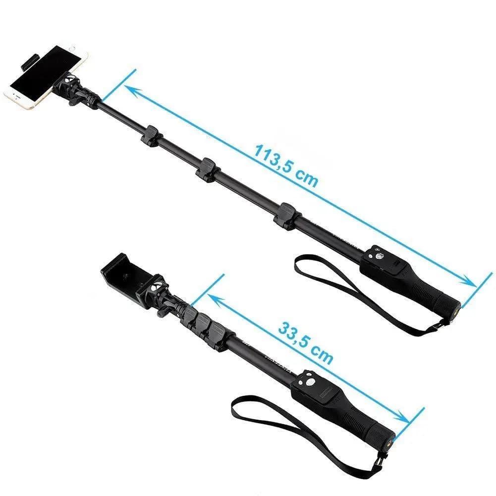 Asta per selfie estensibile con telecomando Bluetooth e clip per smartphone Yunteng YT 1288