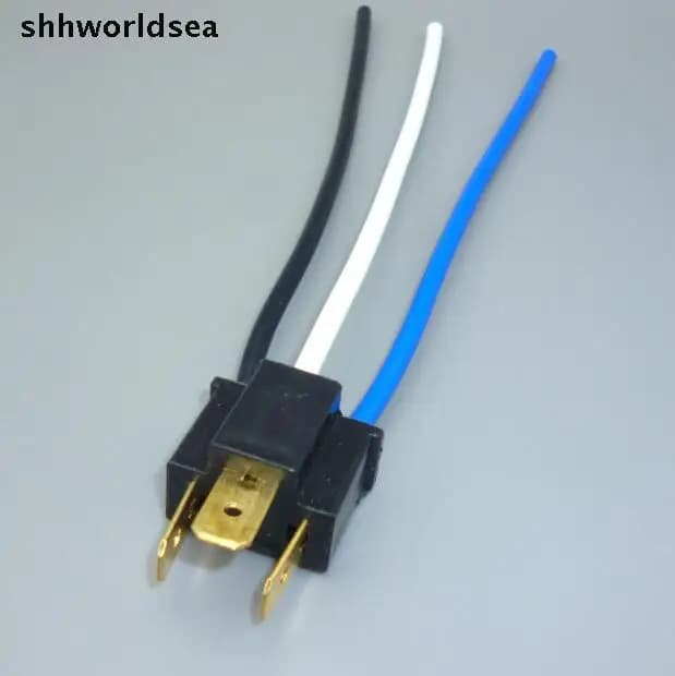 Shhworldsea 10 PZ H4 9003 3 pin maschio Pulg nylon 10 pz portalampada per supporto connettore faro alogeno Spedizione Gratuita