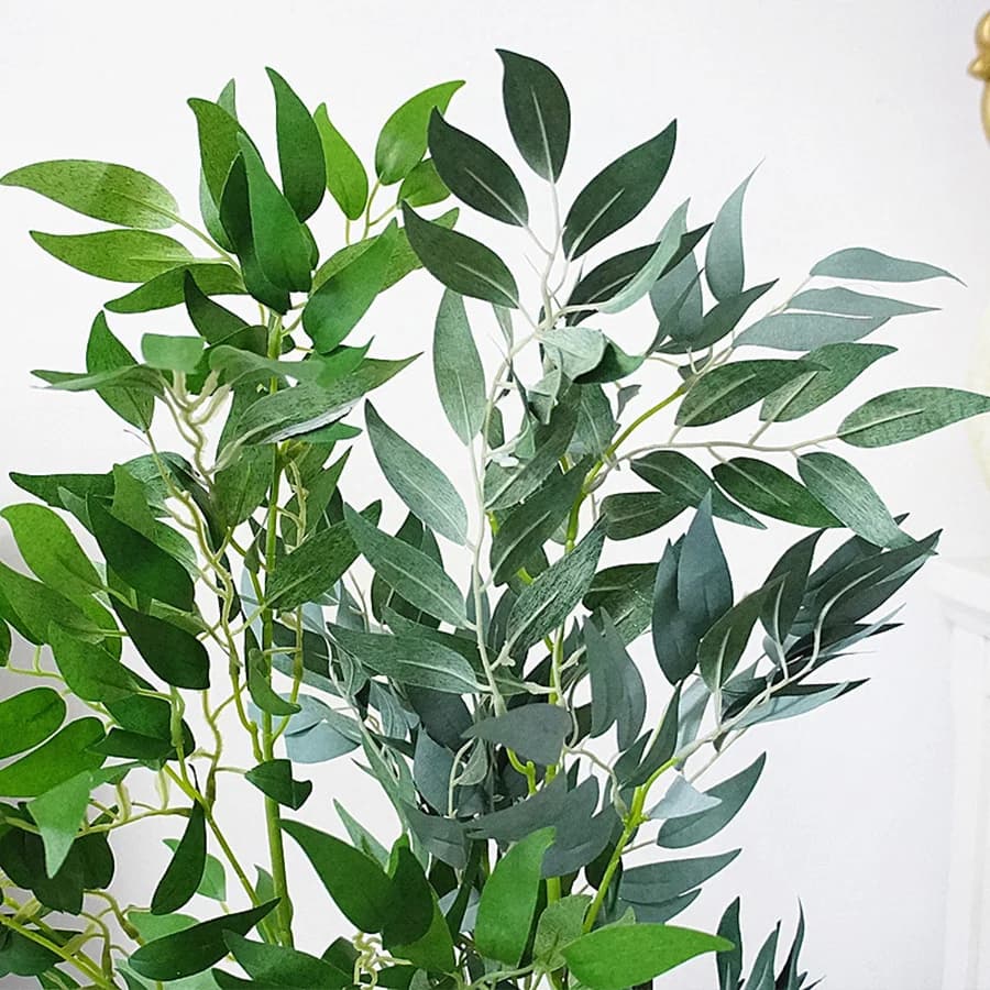 Artificial leaves Bouquet Finto willow Jungle Wedding Background Christmas Decoration Faux Sheet Screws Home Decorations Christmas Plant