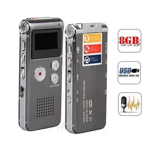 SK-012 8GB Spy Mini USB Flash Digital Audio Dittafono del Registratore Lettore MP3 Grigio Pen Drive Grabadora Gravador de voz