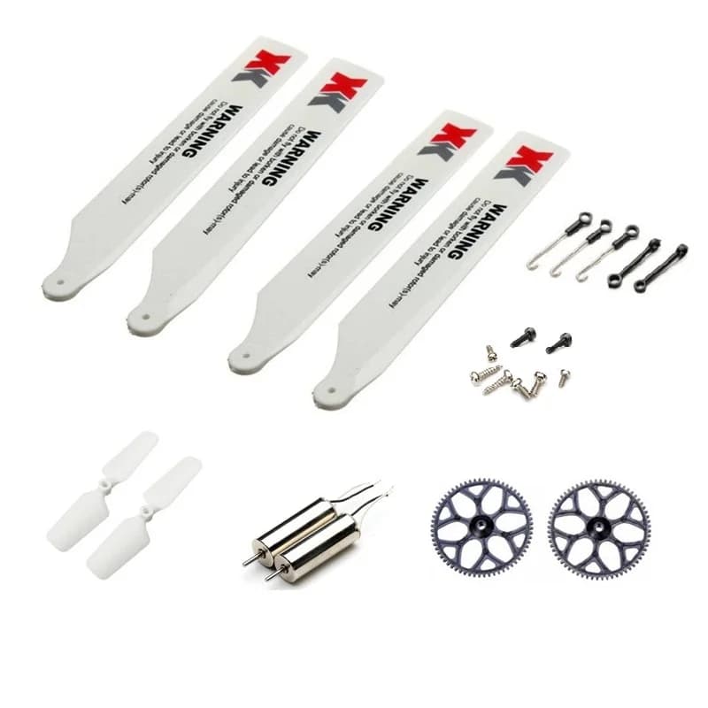 XK K110 K110S RC accessori per elicotteri borsa lama principale + lama di coda + motore di coda + ingranaggio + viti pezzi di ricambio originali