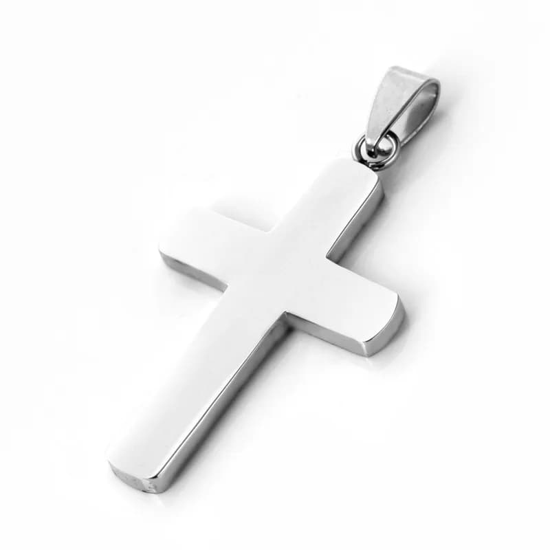 Lot 20pcs Stainless Steel Pendant necklace jewelry cross charm silver