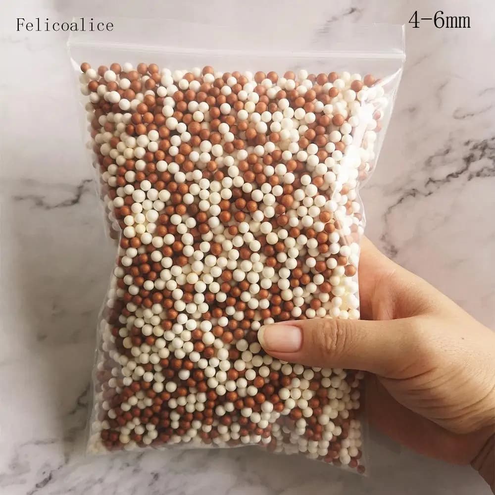 15g 4-6mm Polistirolo Polistirolo Palle FAI DA TE Particelle di Fango di Neve Accessori Melma Piccolo Piccolo Pastello Perline di Schiuma di Riempimento FAI DA TE giocattoli Per Bambini
