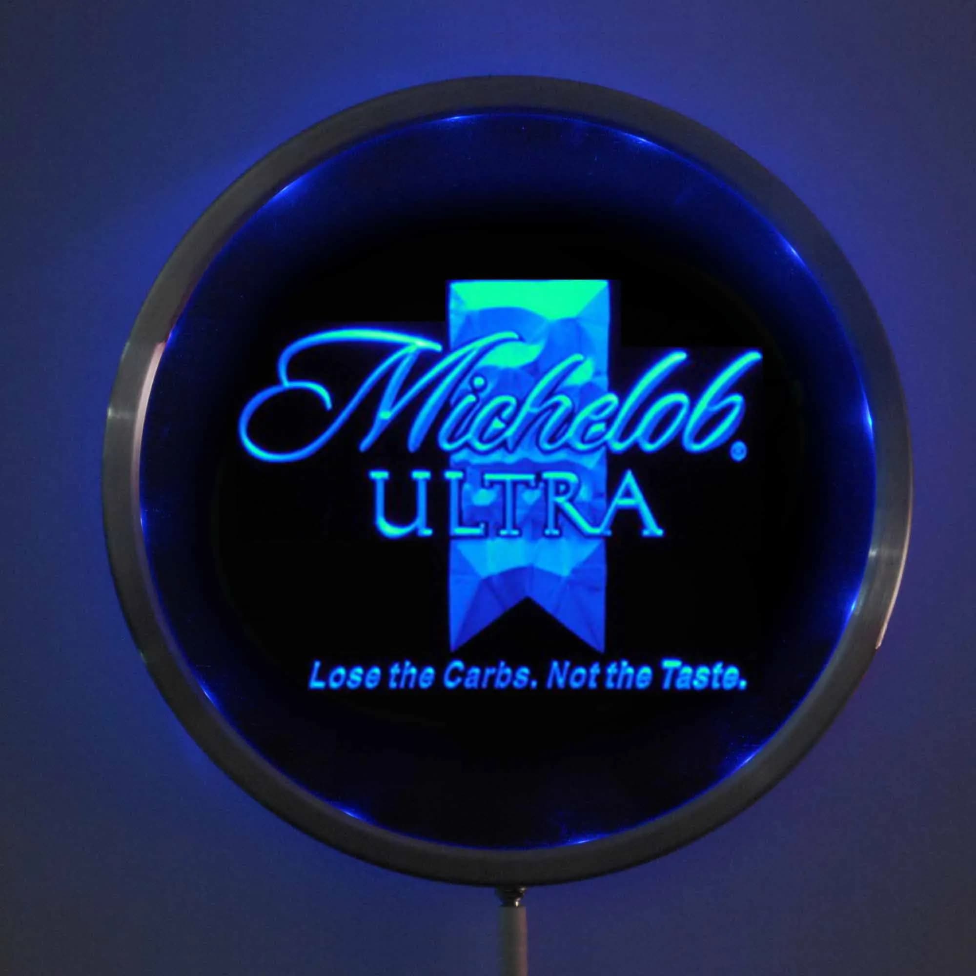 Rs-a0051 Michelob Ultra Beer LED insegne rotonde al Neon insegna da 25cm/ 10 pollici con funzione di controllo Wireless remoto multicolore RGB
