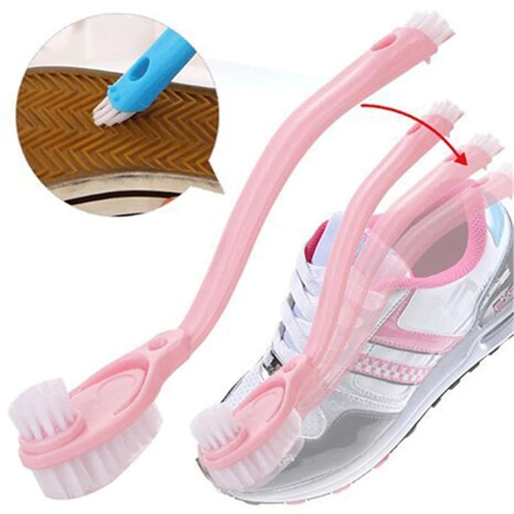 Spazzole speciali per scarpe da ginnastica Clean Wash 3 in 1 Spazzola pulita per lavaggio scarpe a tre teste con manico lungo