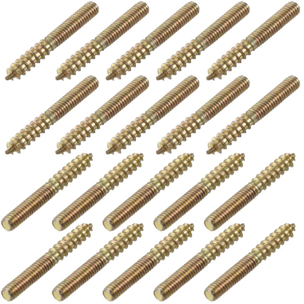 20 pz M4 M6 gancio bullone 25mm 30mm 35mm 40mm 50mm 60mm lunghezza doppia testa bullone vite acciaio al carbonio per mobili