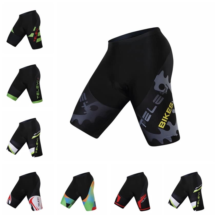 2019 Men's Cycling Shorts Bike Shorts MTB Padded Mountain Road Bottom Bike Short Sleeve Short Sleeve Breathable Green Black