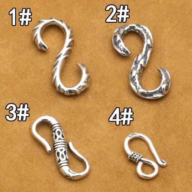 Gancio per gioielli in argento 100% 925 fatto a mano Claps per gioielli in argento Sterling gancio per gioielli in argento puro fai-da-te