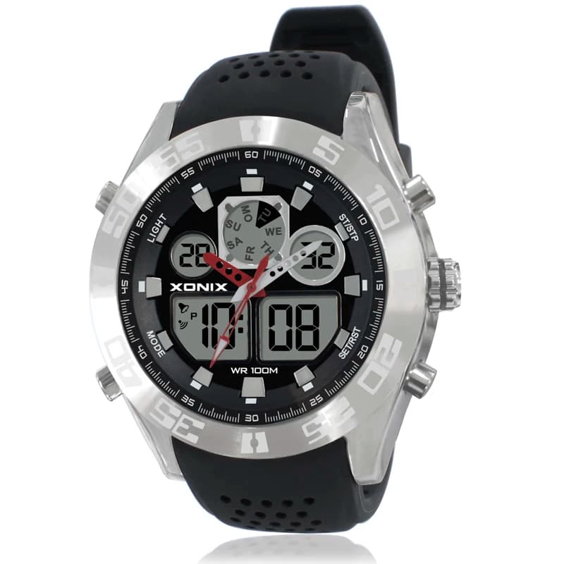 XONIX Men's Sports Watches Waterproof 100m Analog-Digital Race Nuoto Diving Wrist Watch Relojes Hombre Montre Homme MY