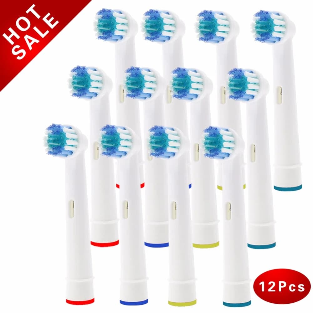 12 spare heads for Oral-B Fit Advance Power/Pro Health/Triumph/3D Excel/Vitality Precision Clean