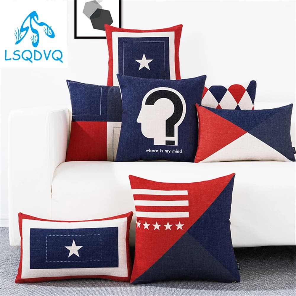 Decorativo tiro federa bandiera modello lombare cuscino della copertura della cassa della decorazione per divano casa Capa de Almofadas 45x45cm