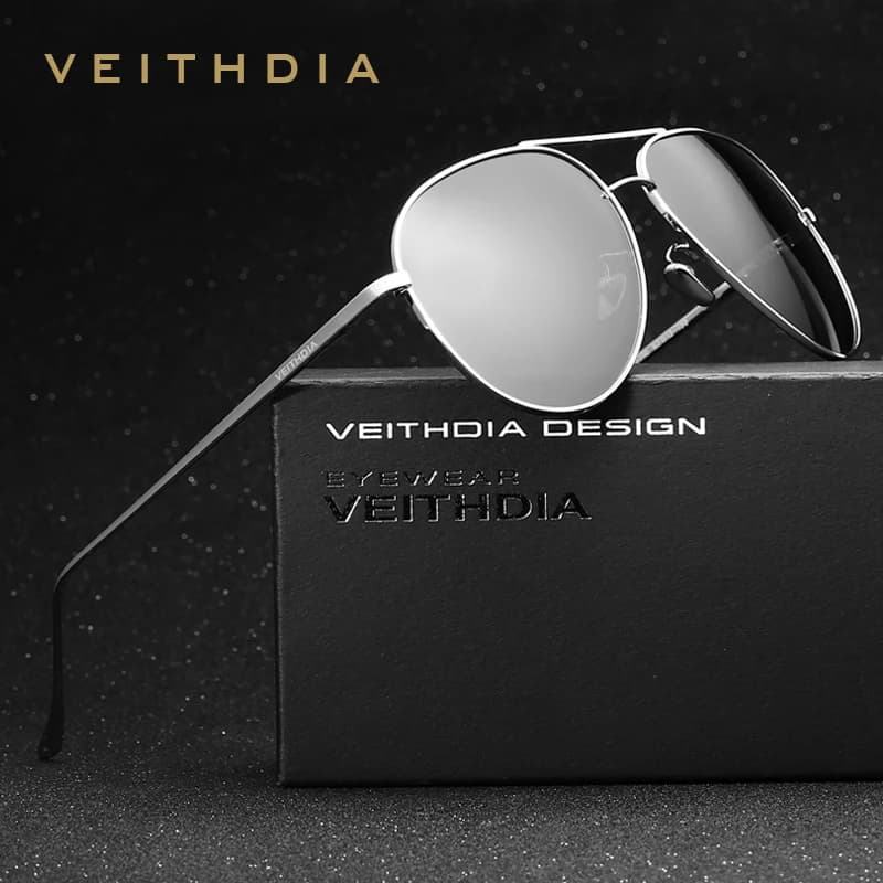 Occhiali VEITHDIA occhiali da sole da esterno di marca di moda occhiali da sole polarizzati UV400 con rivestimento a specchio occhiali da vista per uomo/donna 3360