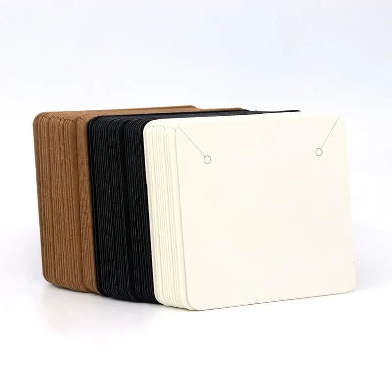 5 * 5 cm 50 pezzi quadrati vuoti porta carta artigianale per gioielli collana orecchini carte etichette etichette accessori fai da te fatti a mano all'ingrosso
