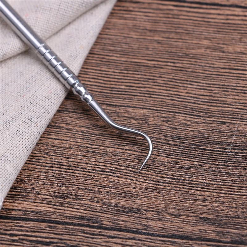 1 pcs double ends dentist clean teeth pick stainless steel dental tool hygiene products Explorer probe hook